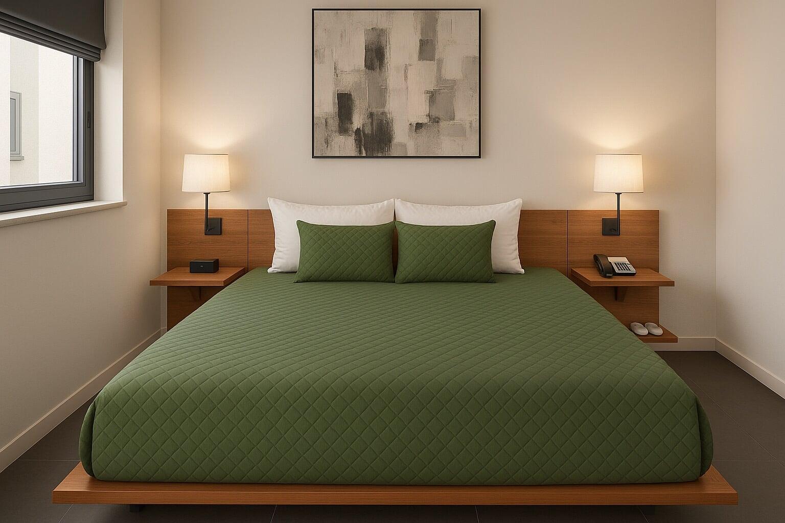 Modern Bedspread Imperial Green