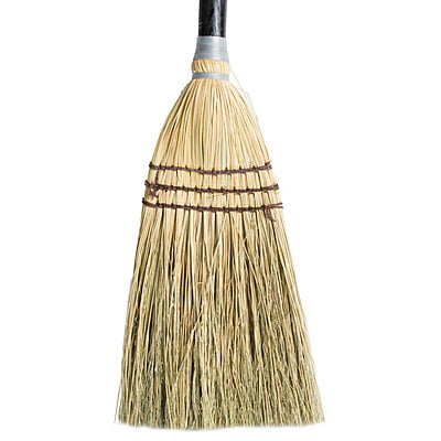 3-Rows Stitch Lobby Corn Broom with 30" Handle