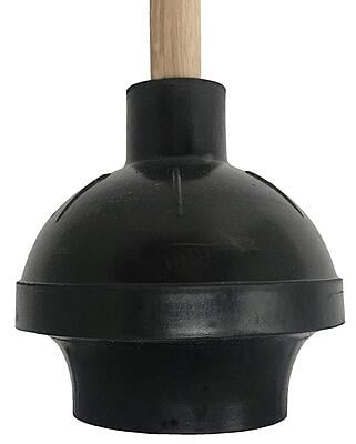 24" Heavy Duty Toilet Plunger with Wood Handle