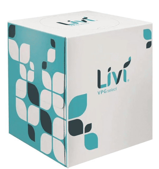 Premium Facial Tissue Livi VPG Select Cube Box 90 Sheets - 36/Case Premium Facial Tissue Livi VPG Select Cube Box 90 Sheets - 36/Case