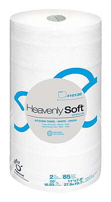 Kitchen Roll Towel, 2-Ply, 11" x 7.80", White, 85 Sheets/Roll - 30/Carton