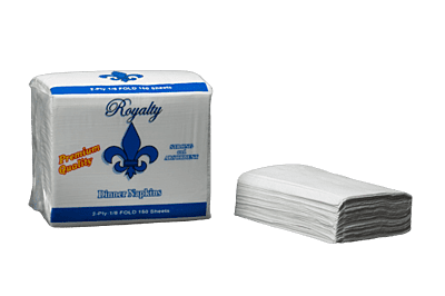 White 2-Ply Virgin Dinner Napkins 15" x 17" - 3,000/Case