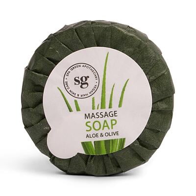 Spa Green Apothecary Plated Soap, Round .7 oz. - 300/Case