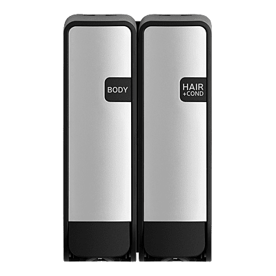 Quartz Double Dispenser Black/Silver