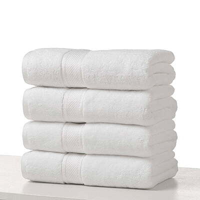 Grand Patrician Suites Bath Towel 30" x 56" 18 lb. White - 1 Dozen/Case
