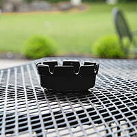 Black Plastic Ashtray 8 notches 4 1/4" x 1 3/4" - 12/Pack Black Plastic Ashtray 8 notches 4 1/4" x 1 3/4" - 12/Pack