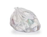 High Density Trash Can Liner 24" x 33" 6 Micron, Clear - 1,000/Case