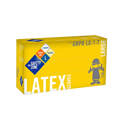 All Purpose Latex Gloves Powder Free, Large, 5.0 Mil. - 100/Pack