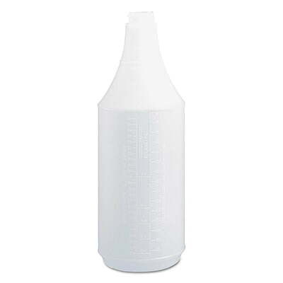 General Purpose Sprayer Bottle 32 oz. Clear, Embossed with Fill Level, 4 Bottles/Pack (Excludes Trigger)
