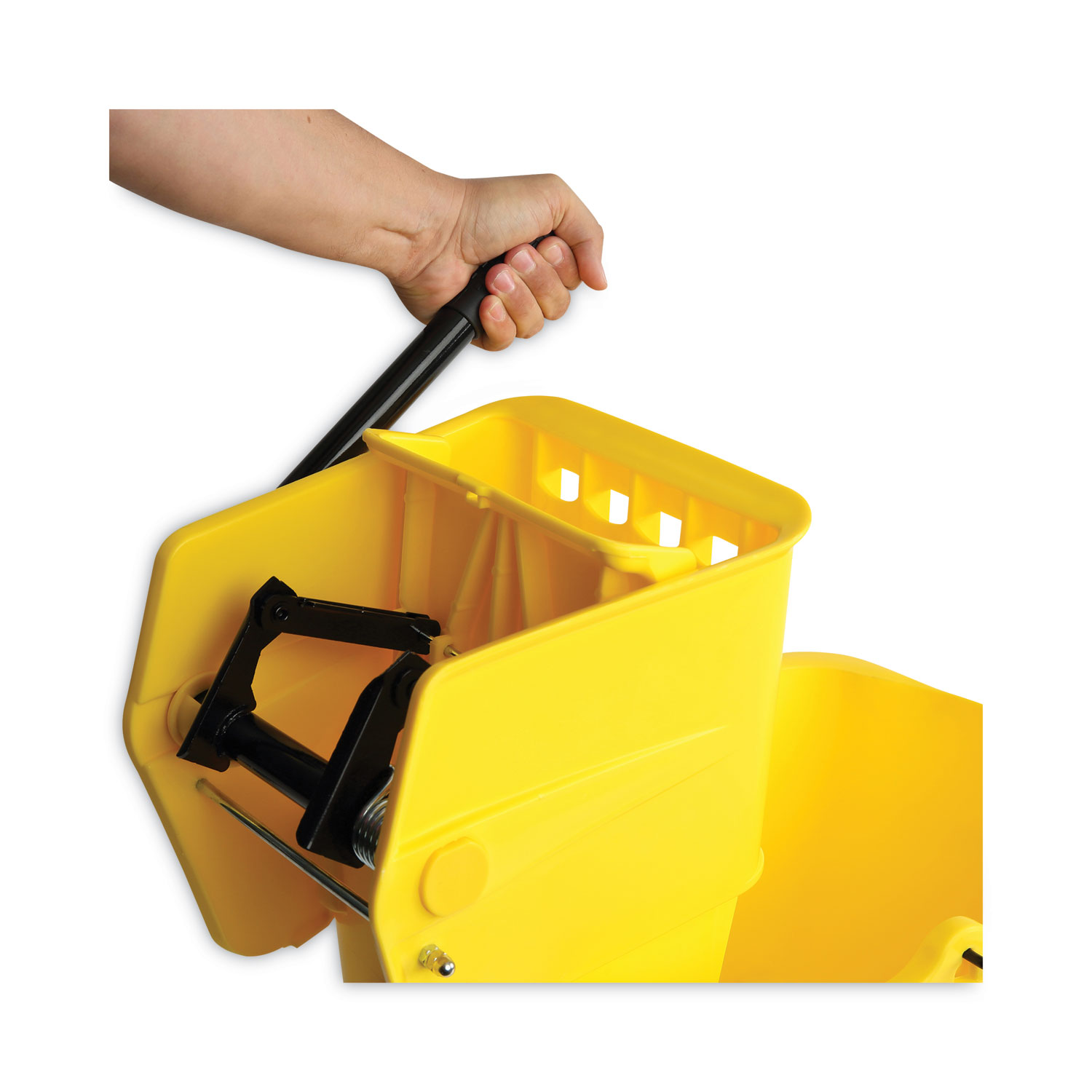 Mop Bucket with Side Press Wringer Combo, Yellow, 35 qt. Mop Bucket with Side Press Wringer Combo, Yellow, 35 qt.