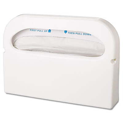 Hospeco Health Gards Toilet Seat Cover Dispenser, Half-Fold, 16 x 3.25 x 11.5, White - 2/Case