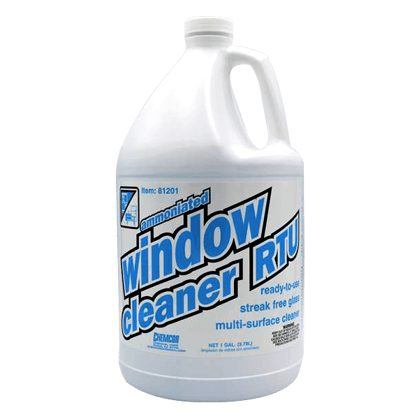 Commercial Grade Glass Cleaner Ready to Use (RTU) 1 Gallon 4/Case