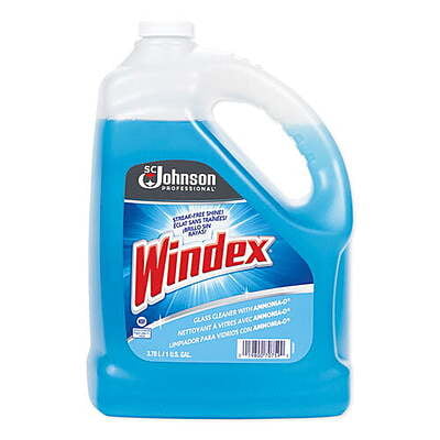 Windex Glass Cleaner with Ammonia-D, 1 gal Bottle - 4/Carton