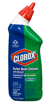 Clorox Toilet Bowl Cleaner with Bleach, Fresh Scent, 24 oz Bottle - 12/Case