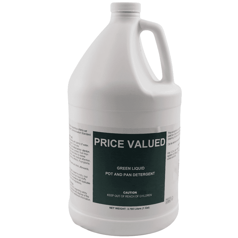 Liquid Dishwashing Detergent 1 Gal. Green, Lemon Scent 4/Case