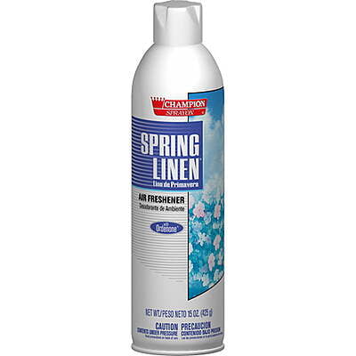 Champion Sprayon 15 oz. Spring Linen Air Freshener / Deodorizer Spray - 12/Case