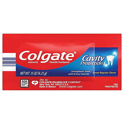 Colgate Cavity Protection Toothpaste, Regular Flavor, 0.15 oz. Sachet - 1,000/Carton