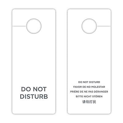 Do Not Disturb Multilanguage 3" x 8", 100 Pieces/Pack