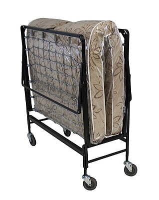 Hollywood Rollaway Bed With Fiber Mattress and 5" Wheels