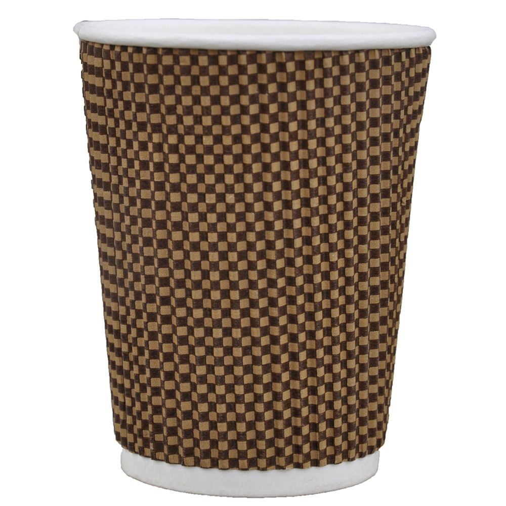 Insulated Paper Hot Cup, 9 oz. Wrapped, Triple Wall, Diamond Pattern ...
