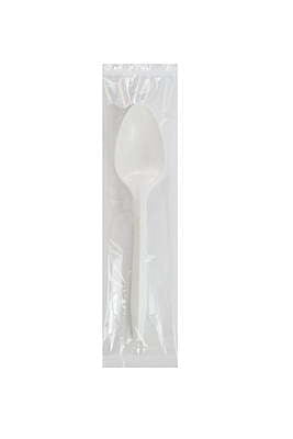 Medium Weight Spoon Individually Wrapped White - 1,000/Case