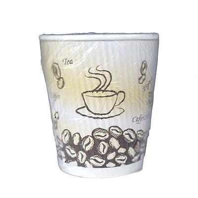 Ripple Hot Cup, Individually Wrapped, Double Layer 9 oz. - 900/Case