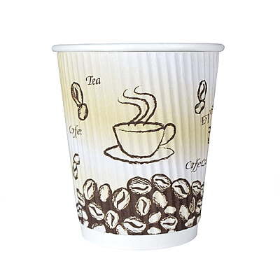Ripple Hot Cup, Unwrapped, Double Layer 9 oz. - 900/Case