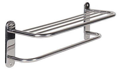 Towel Shelf With Towel Bar, Stainless Steel, Polished 24"