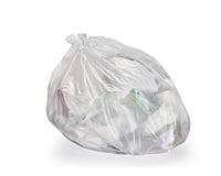 High Density Trash Can Liner 24" x 24" 6 Micron, Clear - 1,000/Case