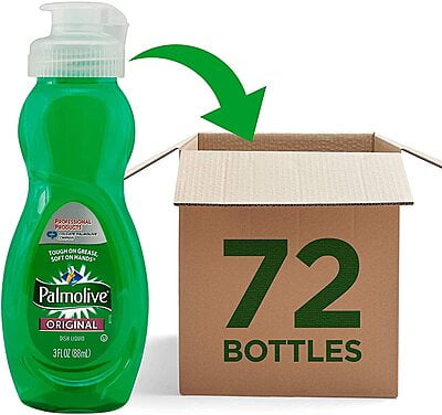 Palmolive Dishwashing Liquid, Original Scent, 3 oz Bottle - 72/Case