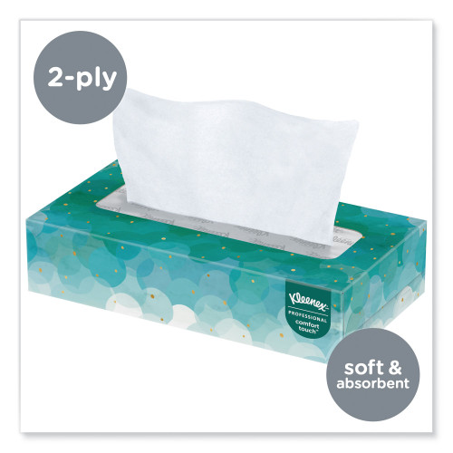 Kleenex Facial Tissue, 2-Ply, White, 100 Sheets/Box - 36 Boxes/Case