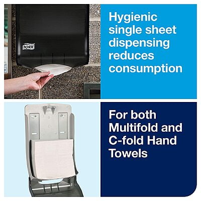 Tork Multifold and C-Fold Hand Towel Dispenser Smoke