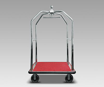 Heavy Duty Luggage Cart with Red Carpet, 8" Wheels 43" x 26" x 68"