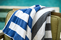 Breeze American Luxury Pool Towel, Gray Stripes, 35" x 70" 21 Lb.