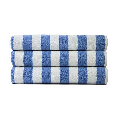 Cabana Pool Towel Blue Stripes 30"x 66" 13 lbs. - 3 Dozen/Case