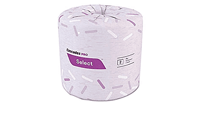 Toilet Paper Pro Select Virgin 2-Ply, 4.0"x 3.5", 500 Sheets, 96 Rolls/ Case
