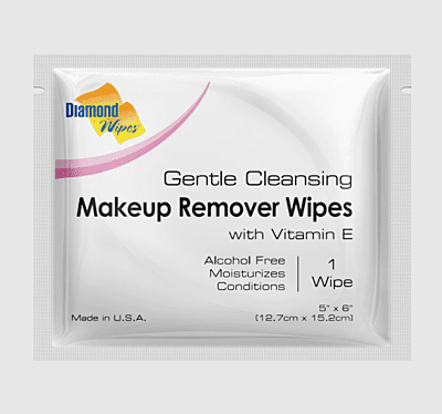 Makeup Remover Cleansing Face Wipes Individually Packed, 6" x 5"- 500 Wipes/Case