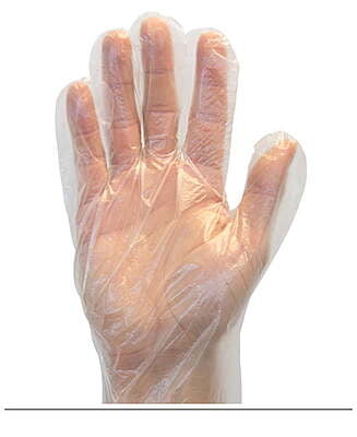 Disposable Poly Gloves Medium for Food Handling - 500/Pack