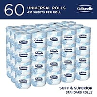 Cottonelle Toilet Paper, 2-Ply, 4.0" x 4.1", 451 Sheets/Roll - 60/Case Cottonelle Toilet Paper, 2-Ply, 4.0" x 4.1", 451 Sheets/Roll - 60/Case