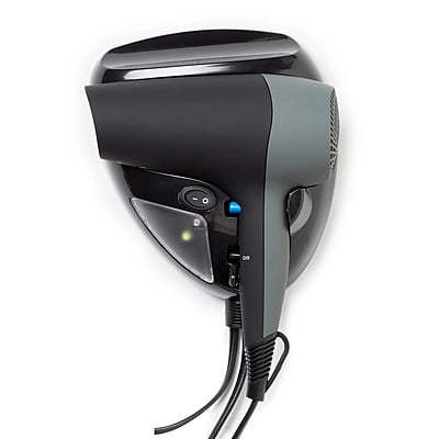 Dual Wattage Wall Mount Hair Dryer, Black