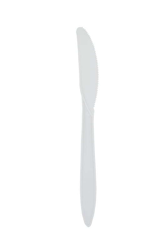 Medium Weight Knife Unwrapped White - 1,000/Case