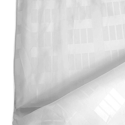 Segmented Stripe Shower Curtain W/O Hooks, 71x77 White