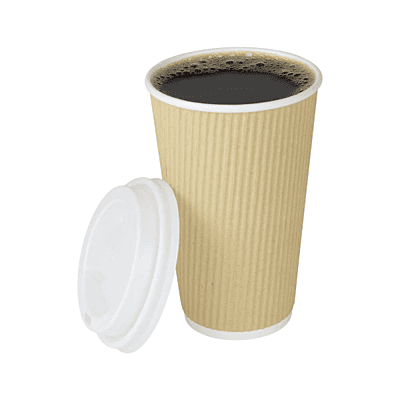 Rippled Paper Hot Cup, Double Layer 16 oz. - 500/Case