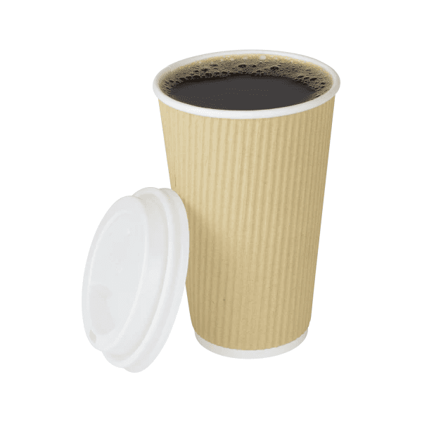 Rippled Paper Hot Cup, Double Layer 16 oz. - 500/Case