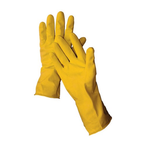 ProWorks Latex Small, Flock Lined, Yellow, 16 mil - 12/Pack