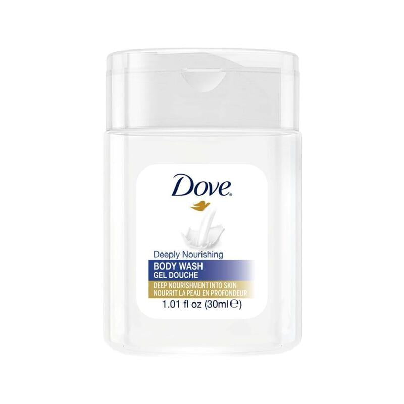 DOVE Amenities, Deeply Nourishing Body Wash 30mL/1.01oz Bottle - 192/Case