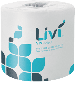 Premium Toilet Paper Livi VPG Select 2-Ply, 4.45" x 3.98", 500 Sheets - 80 Rolls/Case Premium Toilet Paper Livi VPG Select 2-Ply, 4.45" x 3.98", 500 Sheets - 80 Rolls/Case