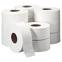 Premium Virgin Jumbo 1,000' Toilet Paper 2-Ply, - 12/Case