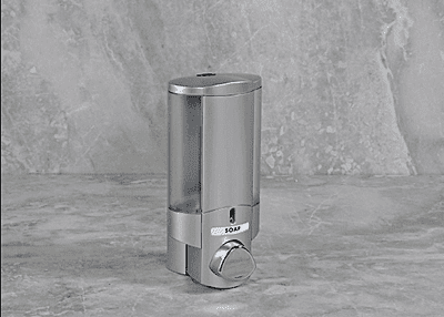 AVIVA Dispenser - 295 ml. Translucent Series-Satin Silver/Translucent/One Chamber