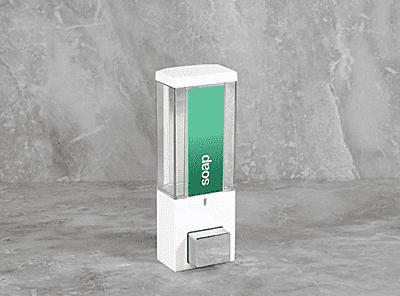 iQon Dispenser – 375 ml. Transparent Series-White/Translucent/One Chamber